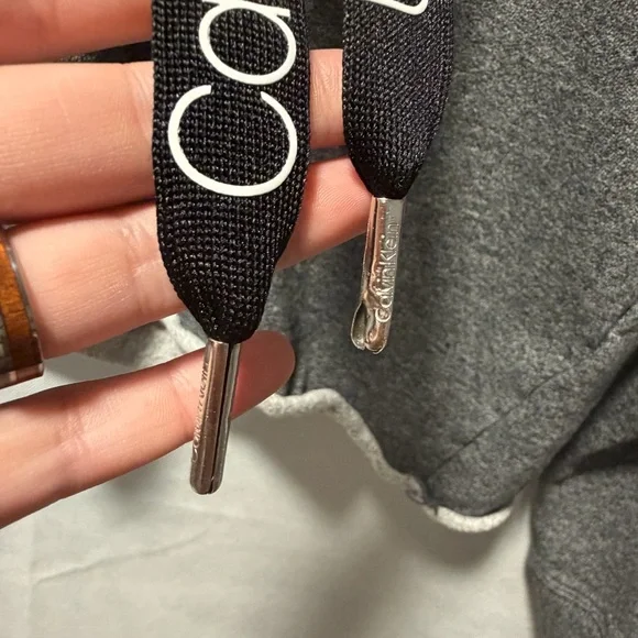 Calvin Klein Charcoal Hoodie with Logo Accents - Picture 7 of 7